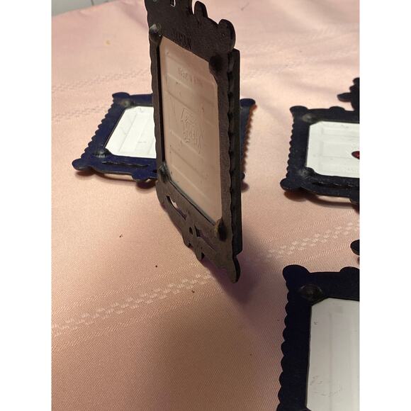 Set of 6 Cast Iron / Tile Mini Trivets with Antique Cars Ardco Japan EUC - Picture 16 of 16